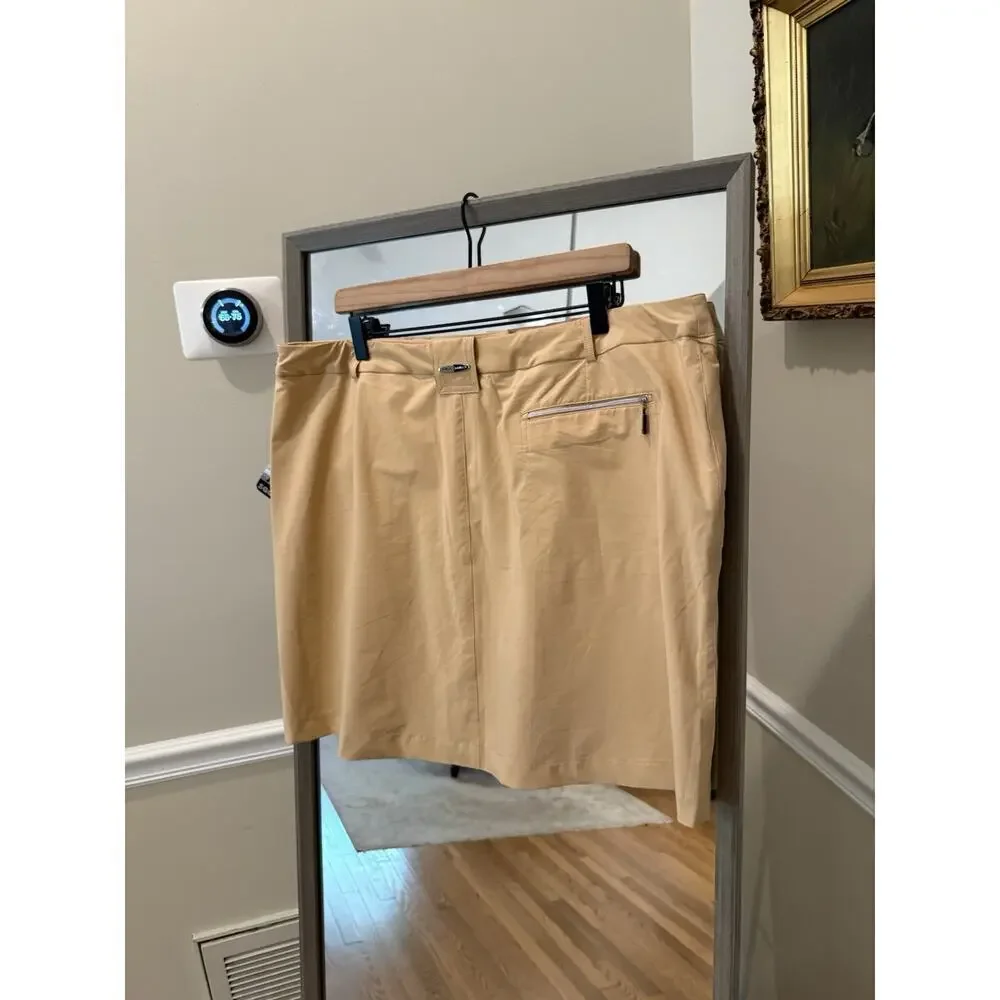 Jamie Sadock Palomino Golf Skirt Tan Size 18 - Picture 4 of 7